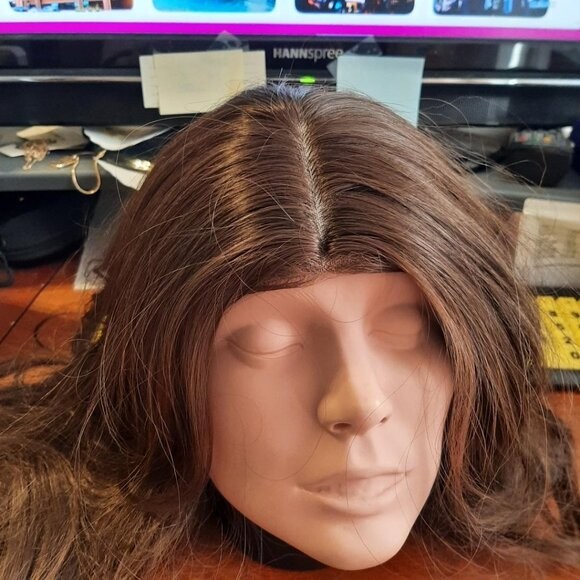 NEW TAG ! Eawwii Long 29 Inch Hair Curly Wig Drak Blonde