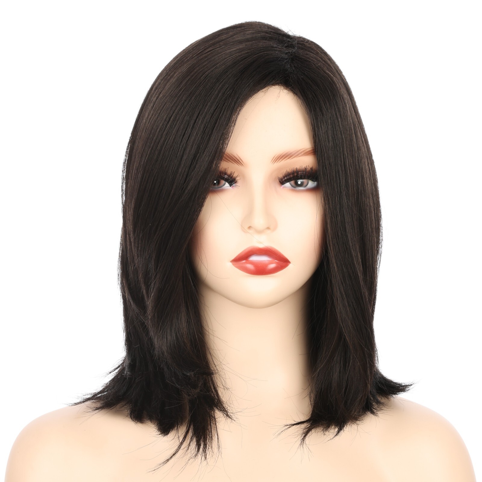 OneDor 11″ Short Straight Synthetic Bob Wigs for Women, Girls (RL2/4)