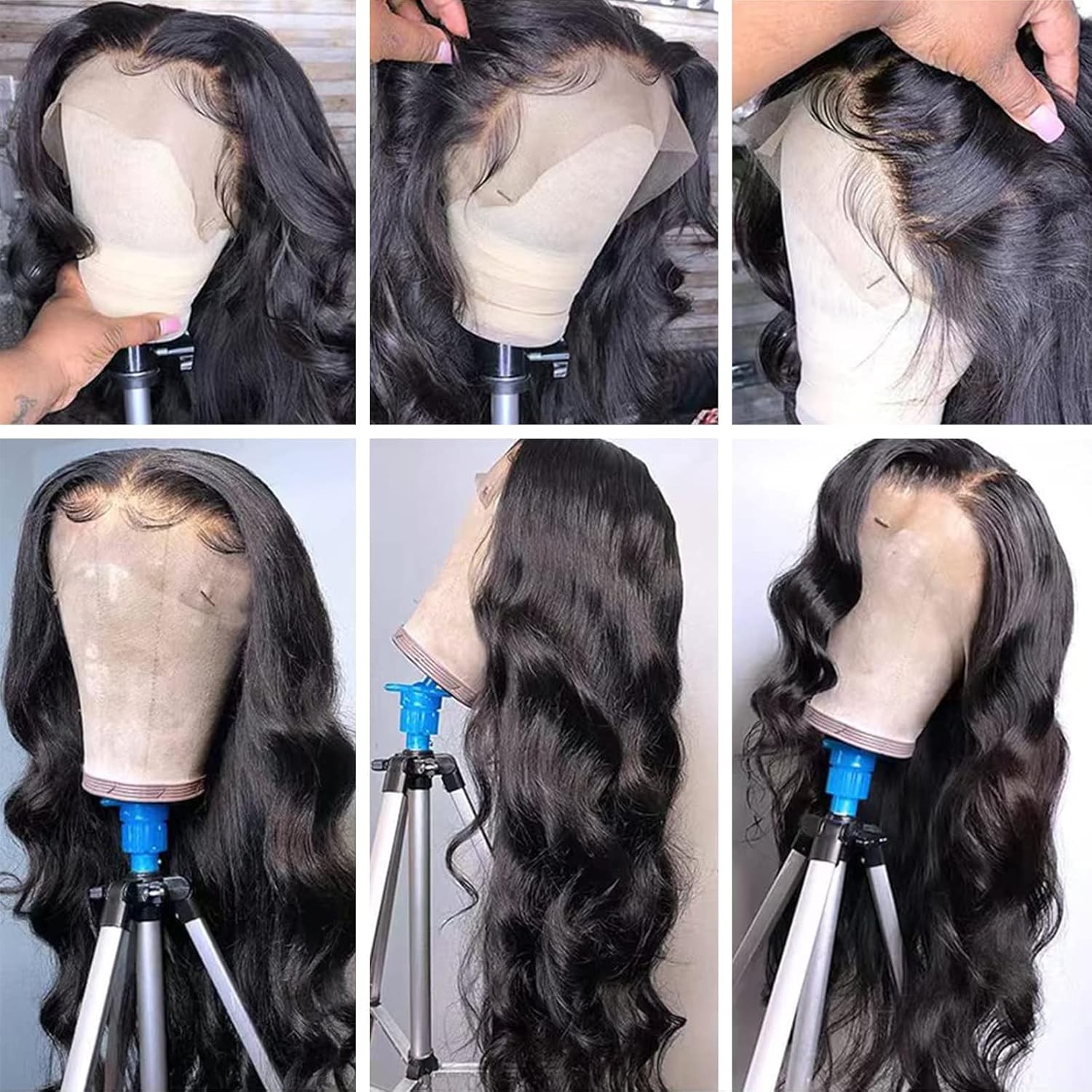 13X6 Lace Front Wigs Human Hair Pre Plucked 180 Density 26 Inch HD Body Wave Lac