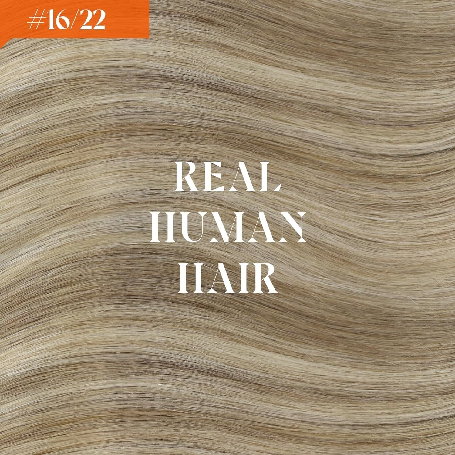 Reusable Halo Hair Extensions – 18 Inch Golden Blonde with Medium Highlights