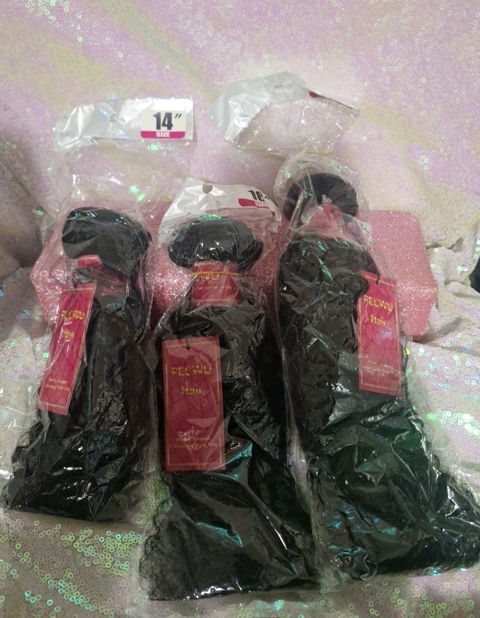 pecwu Malaysian curly bohemian 14,16,18 inch