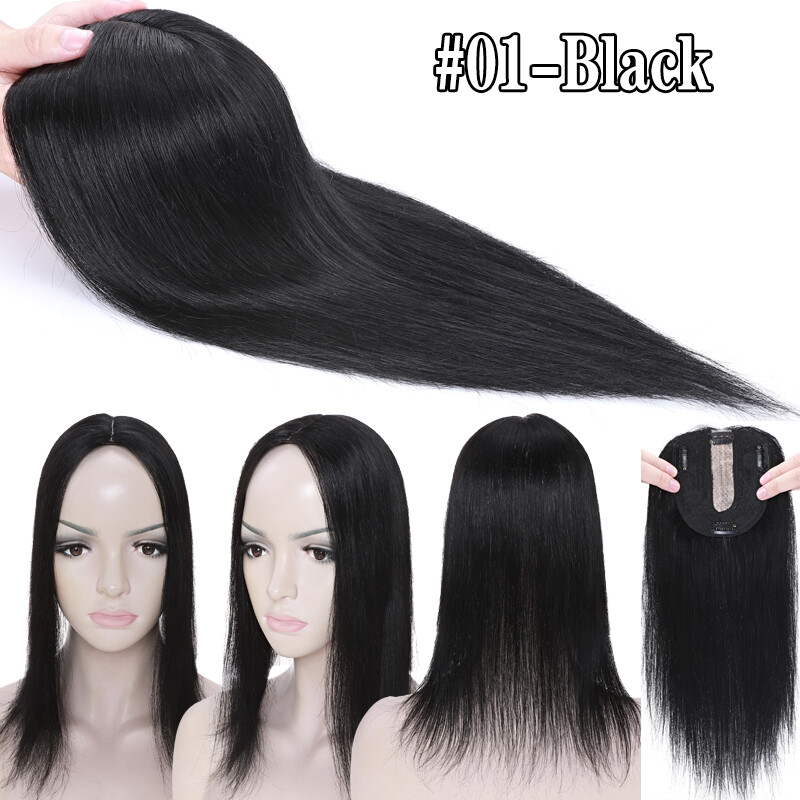 Clip/In 100% Real Human Hair Silk Top Piece Mono Topper Hairpiece/Women’s Toupee