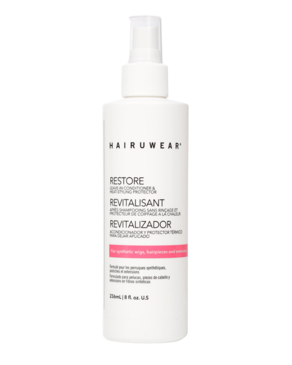RESTORE Leave-In Conditioner & Heat Styling Protector by Hair U Wear, 8 oz