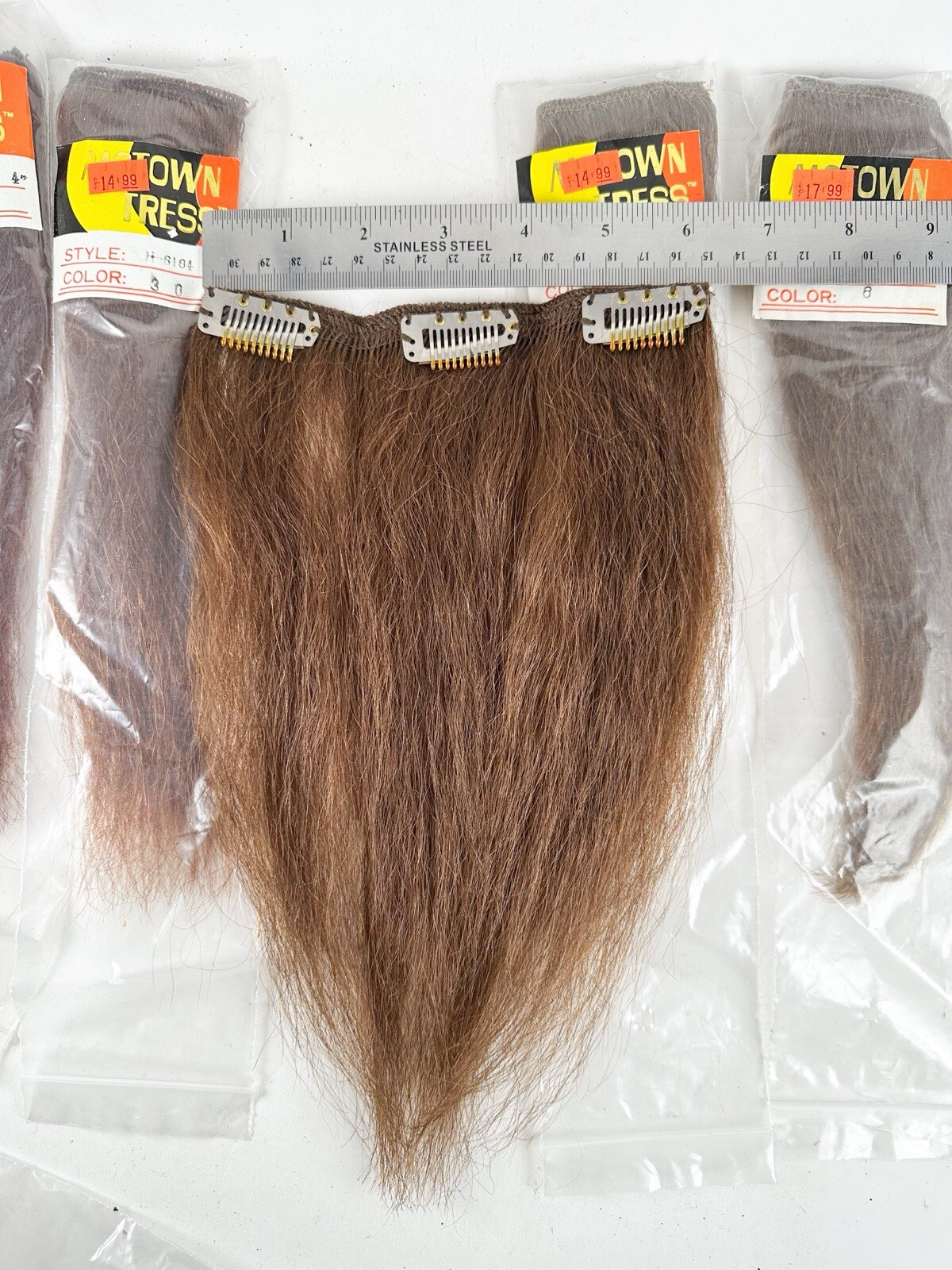 NOS Vintage Motown Tress 4” And 6” Wide Weave 1980’s 1990’s Mixed Colors