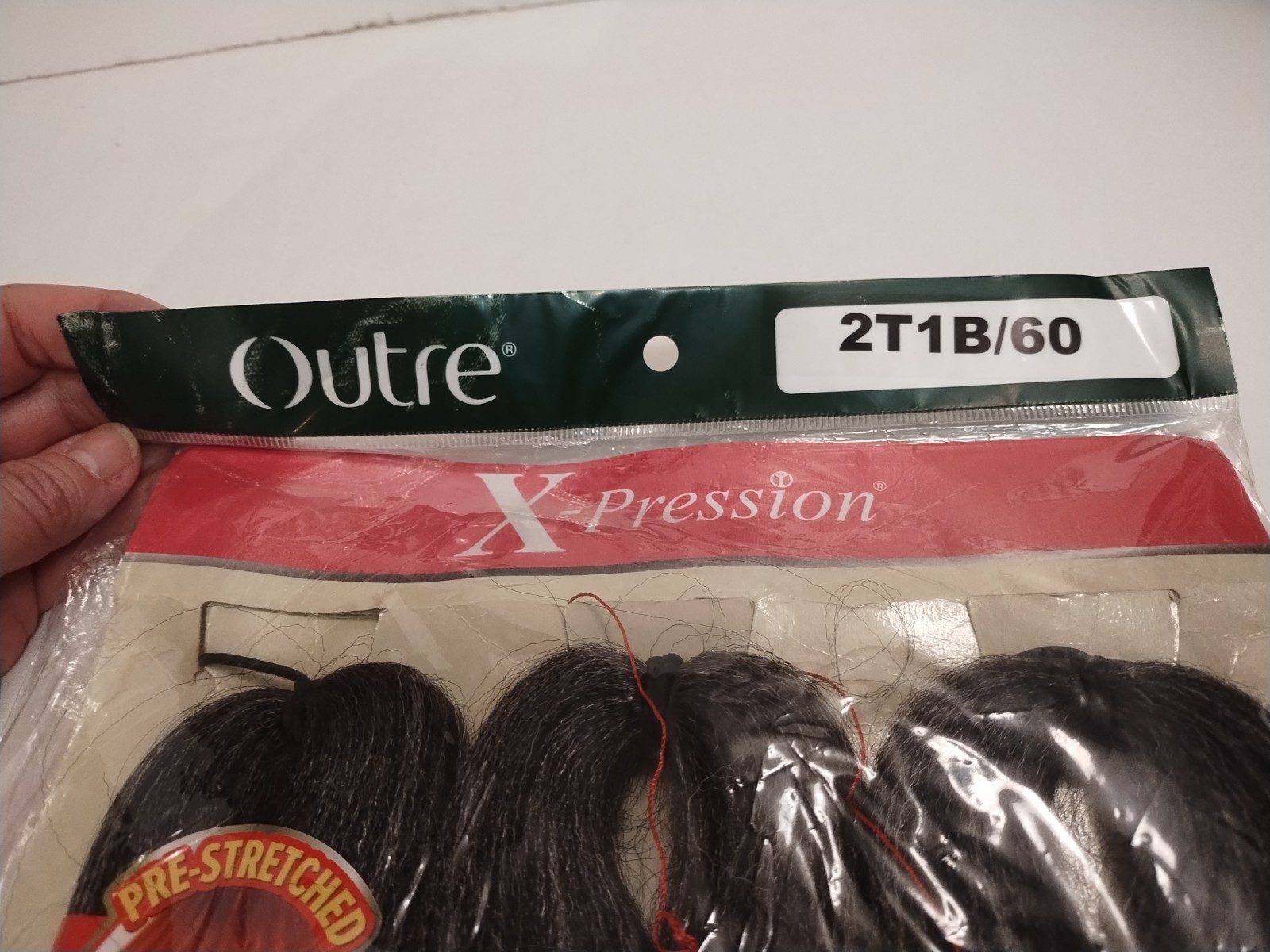 X-Pression Ultra Braid 3X Pre-Stretched 52″ Braiding Hair Black/ Silver 2T1B/60