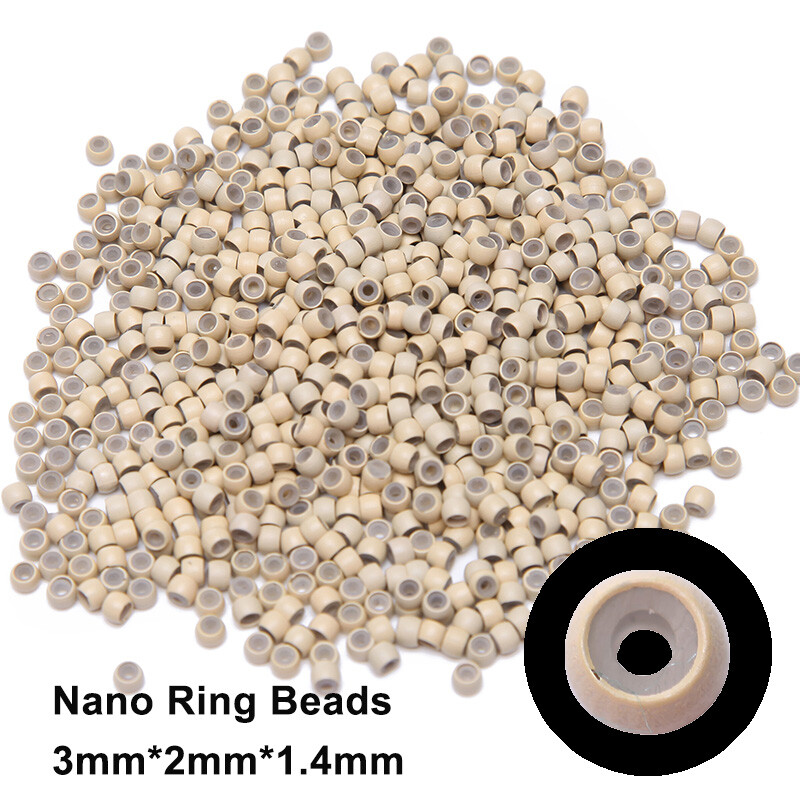 Silicone Lined Nano Ring Micro Beads Hair Extensions Hook Tool Kit 3MM/5MM/6MM
