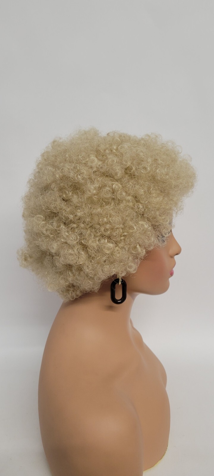 Blonde Short Afro Wigs for Black Women Curly Kinky Retro MADE INJAPAN #eleara