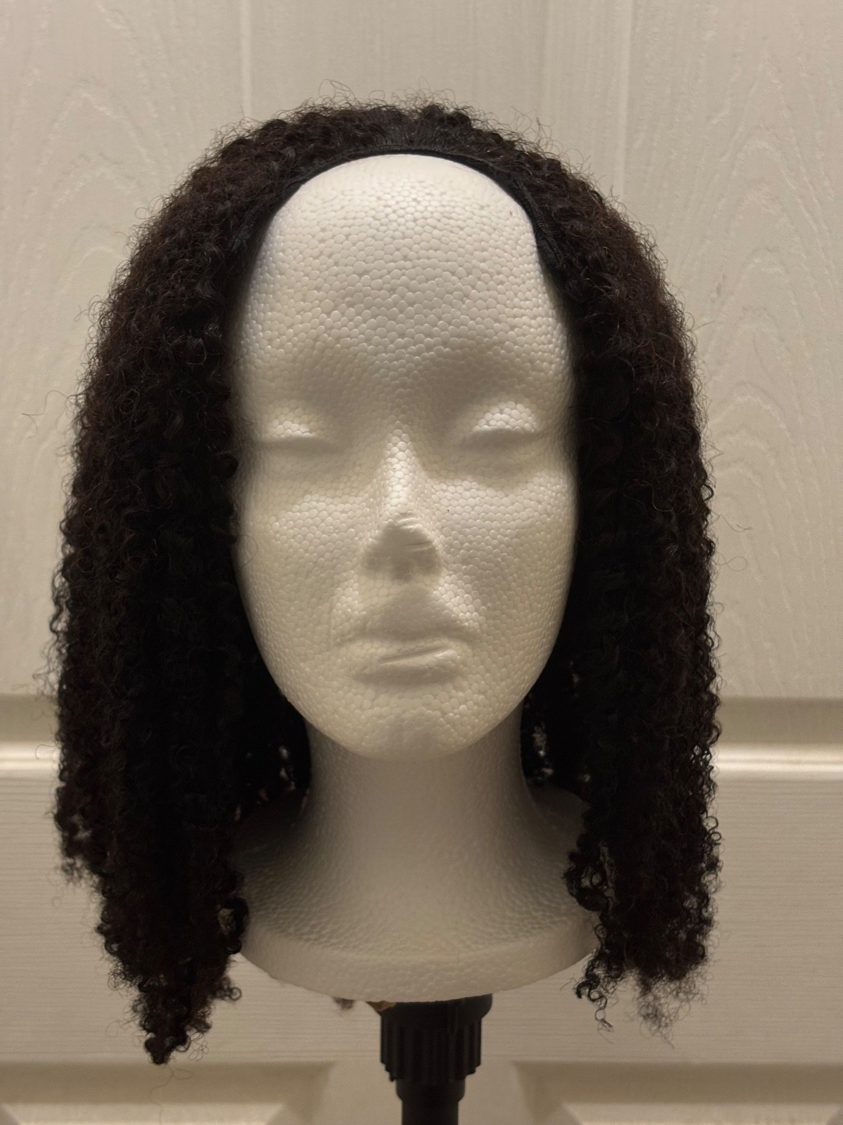 Kinkistry 16″ U-Part Wig Natural Color Textured Human Hair Pre-Owned