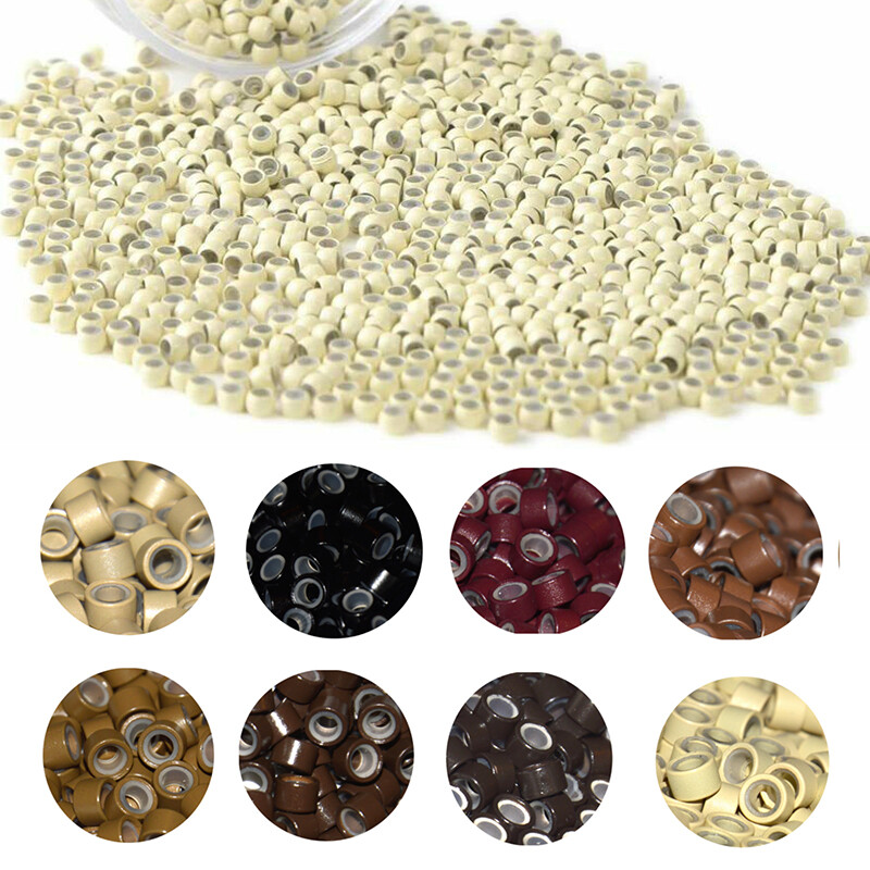 100-1000pcs silicone Micro beads rings for human hair extensions tool Micro Loop