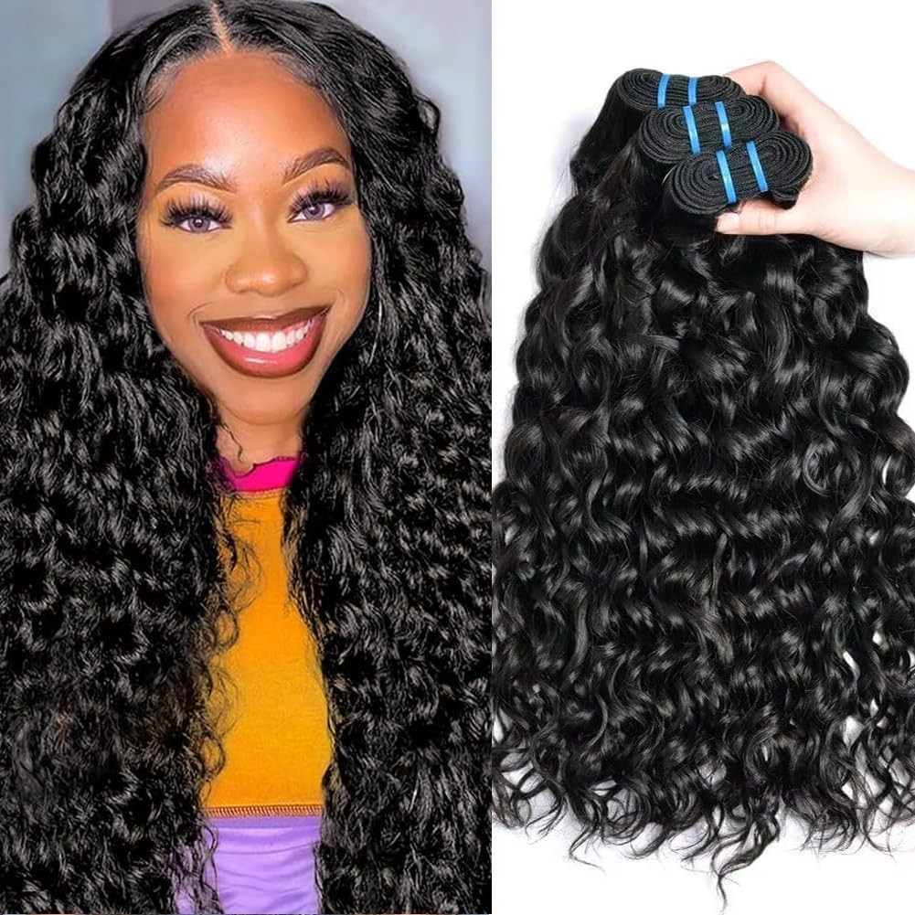 Water Wave Human Hair Bundles Wet and Wavy Bundles Human Hair Brazilian Unproces