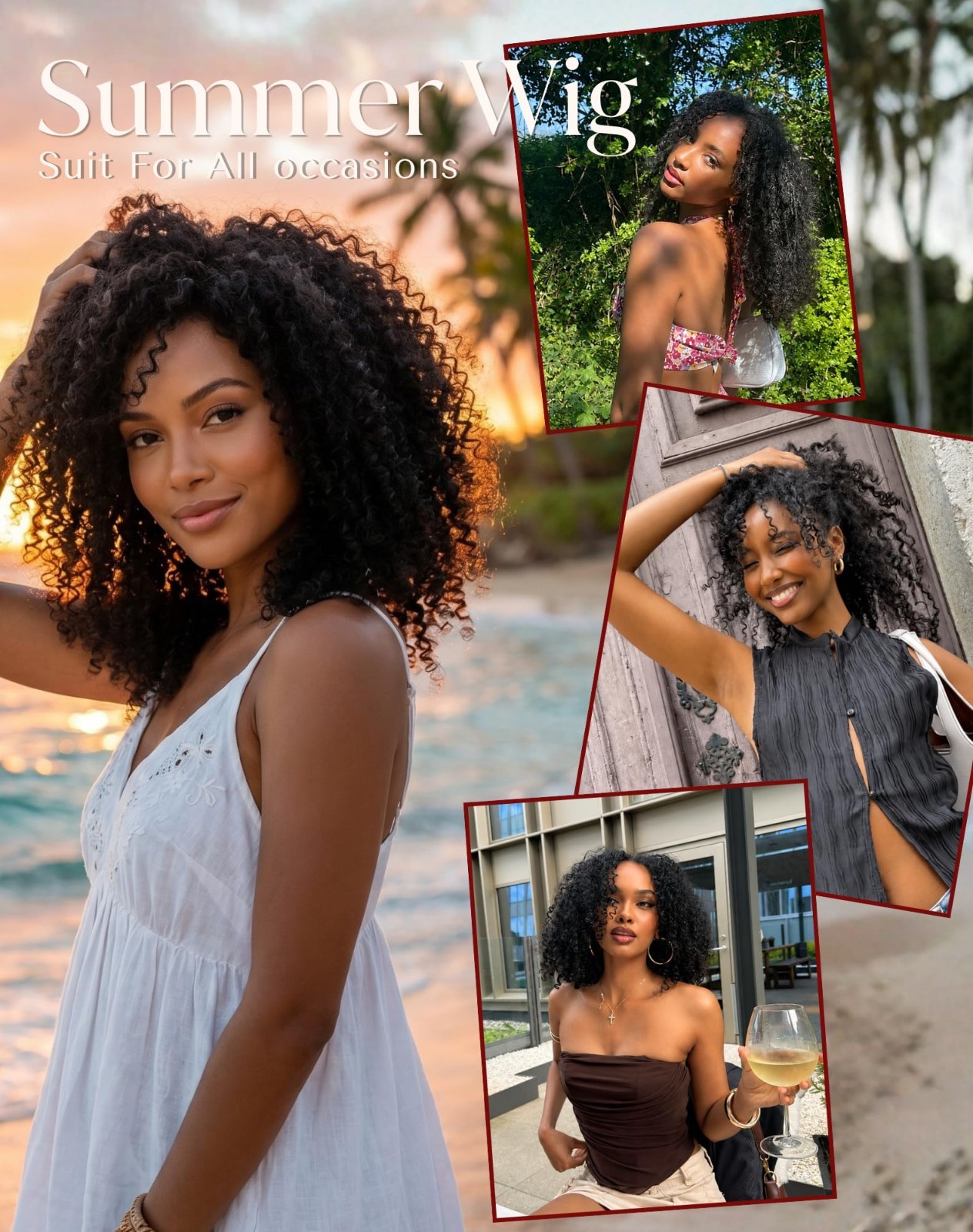 Kinky Curly Half Wig 100% Remy Human Hair | Glueless Flip Over Drawstring 3-in-1