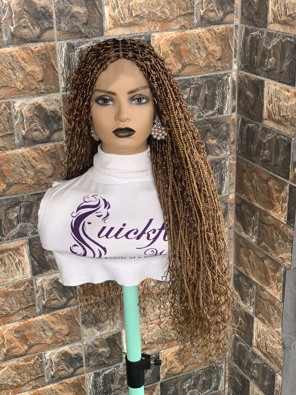 Tangle Free Boho Knotless Braided Wig Box braids Full lace braids wig Senegales