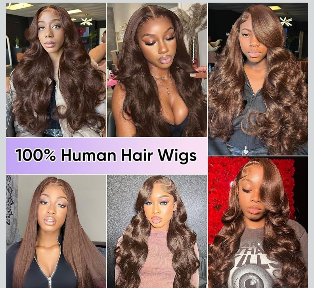 30 Inch Chocolate Brown Lace Front Wig 13×6 Body Wave 200 Density Hd Lace Front