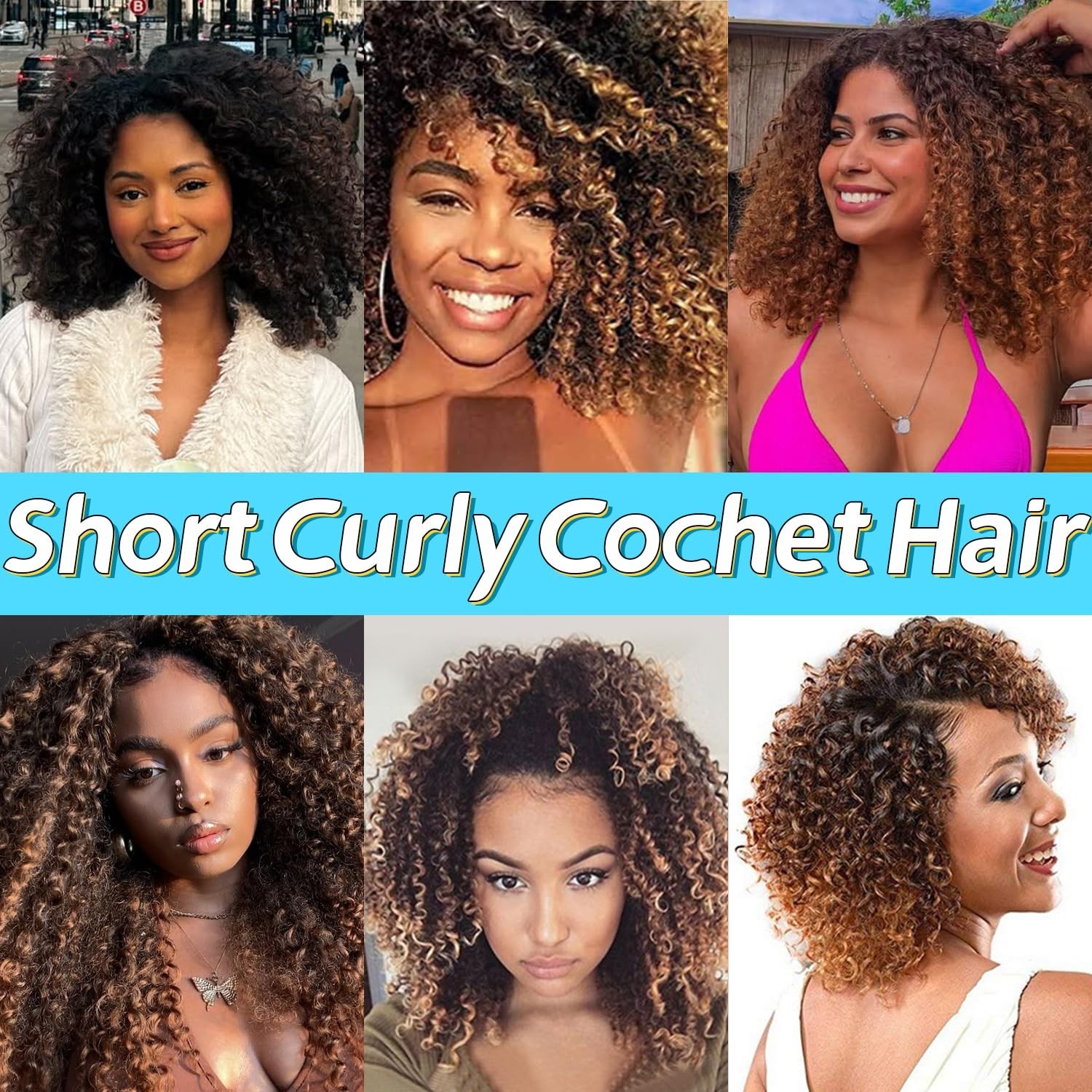 6 Bundles of 8 Inch Soft Passion Twist Hair – Lightweight Crochet Braids (1B/30)