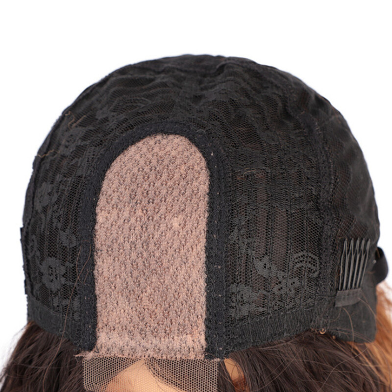 Long Wavy Ombre Brown to Golden Brown Lace Front Wigs 4X2 for Women Daily Party