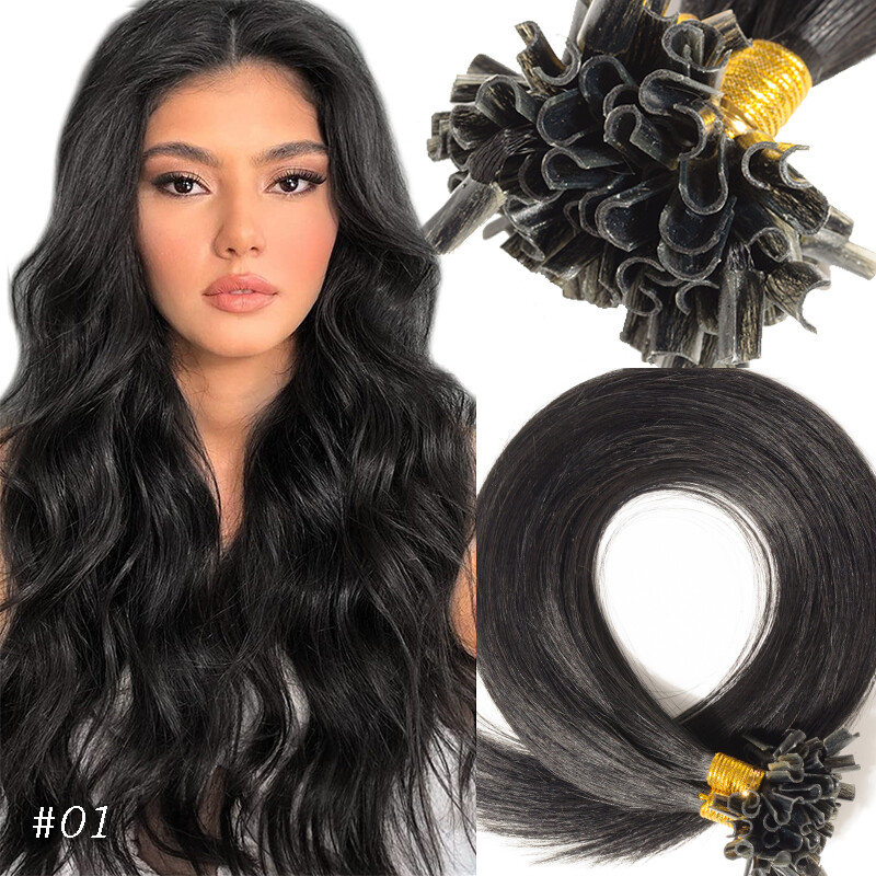 CLEARANCE Nail U Tip Hair Extensions Real Remy Human Hair Ktip Fusion Pre Bonded
