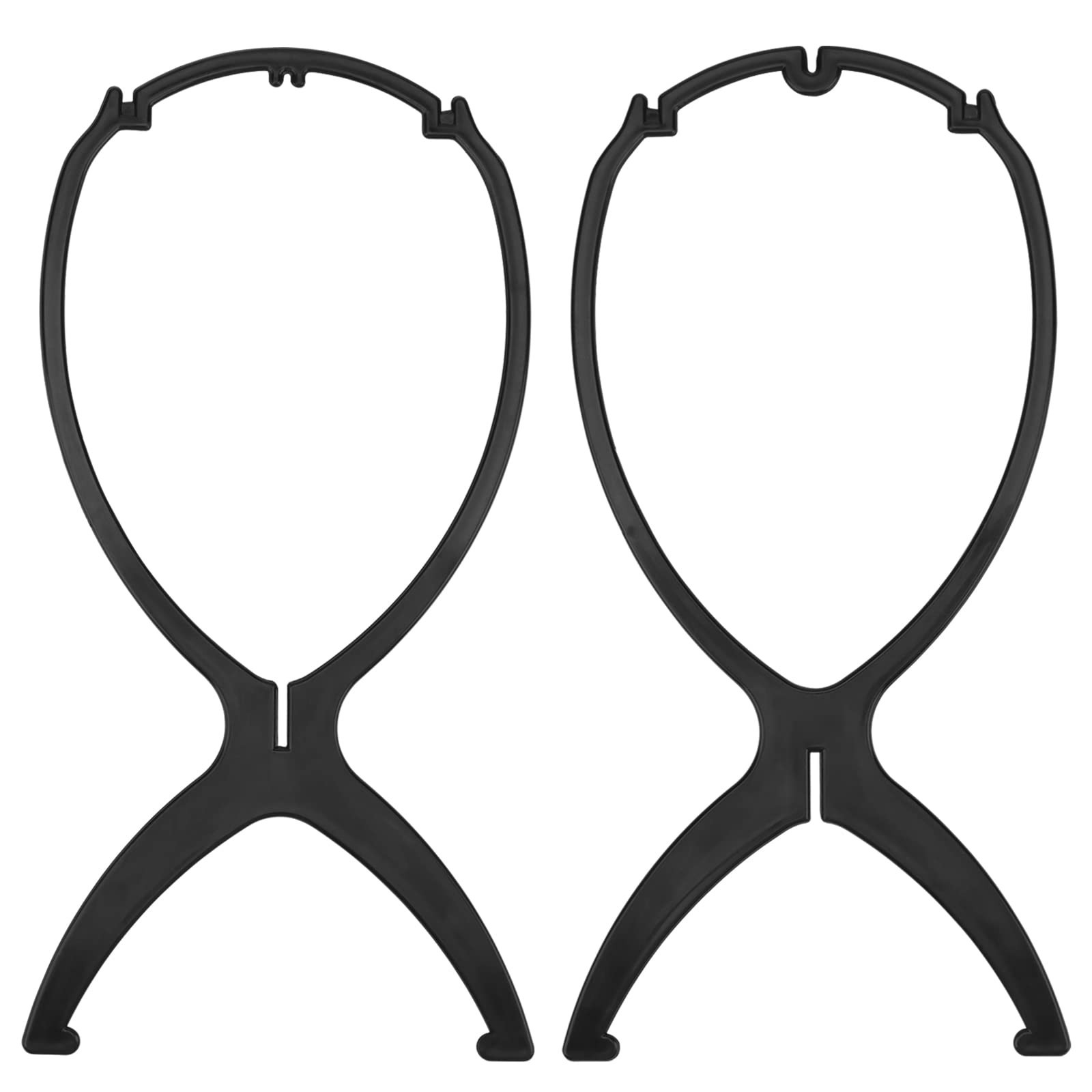 15 Pack 14″ Black Collapsible Wig Stand – Durable Portable Display Holder for Wi