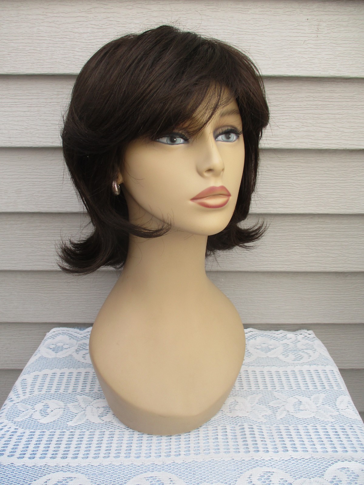 Noriko Wig CLAIRE Color CAPPUCINO Dark Brown Flip Style PLEASE READ