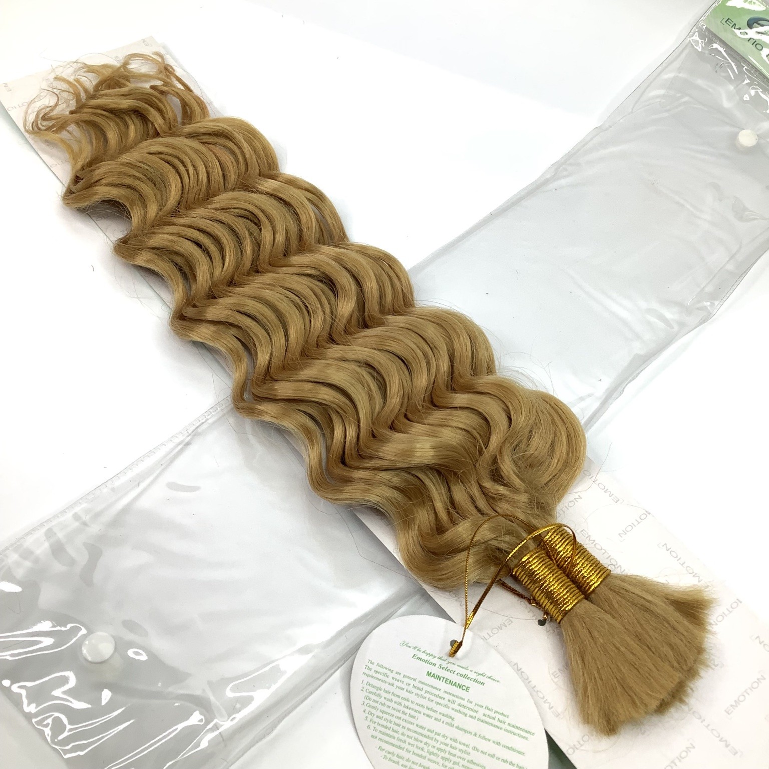 EMOTION RDB-18 Ripple Deep Bulk Human Hair Extension Color 27 18″ Braiding