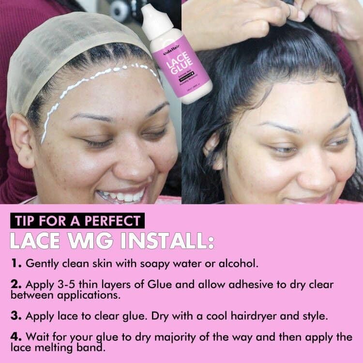 Lace Wig Glue Kit – Waterproof Adhesive for Lace Front Wigs (5pcs)