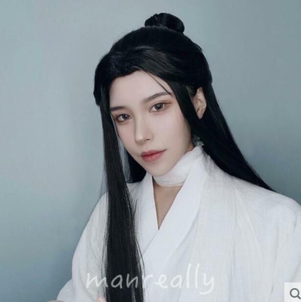 Chinese Antient Style Wigs Men Women Elegant Han Costumes Cos Universal Wig