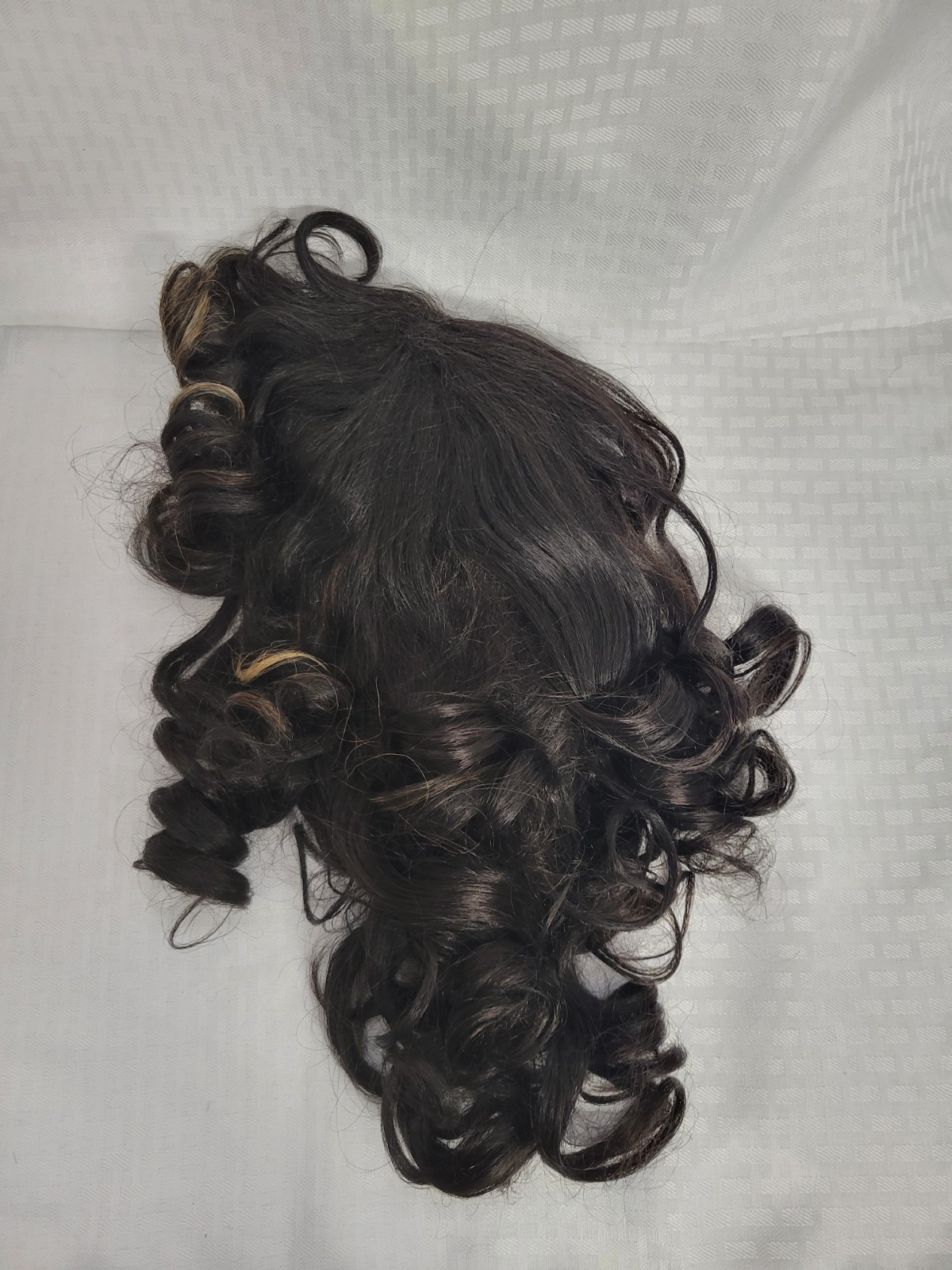 💕 Big Curly Layered Wig bang Black Cooper Streak Daily Natural Retro LOVE TOUCH