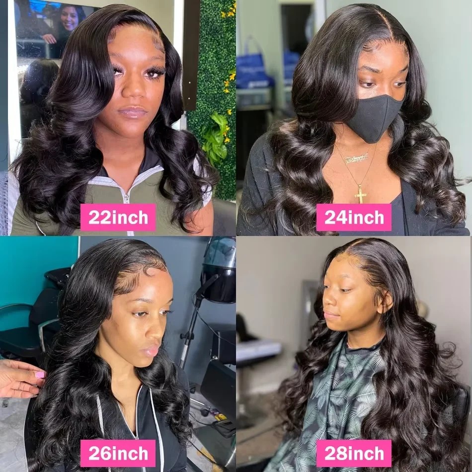 U Part V Part Body Wave Human Hair Wig 200 Density 26 Inch Brazilian Wig