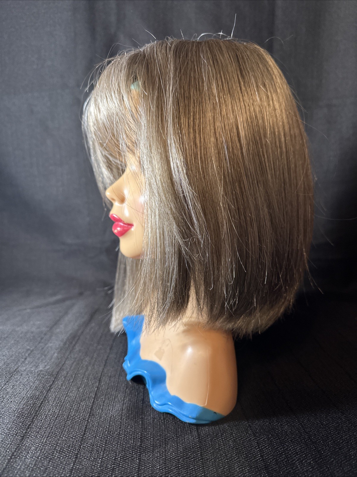 ENVY WIG SCARLETT, Average Cap Size, Dark Grey, Mid Length Straight Bangs Box
