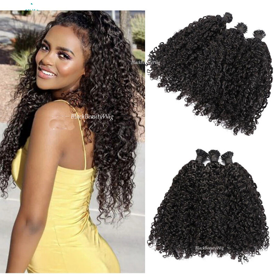 Sassy Curly I Tip Human Hair Extension Pre Bonded Stick I Tip Hair 100g 100pcs