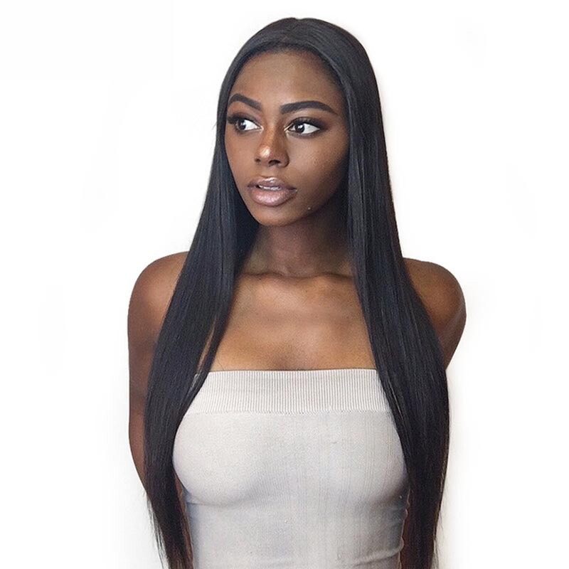 Wig for Woman Long Straight Black Lace Front Synthetic Heat Resistant Women Hair