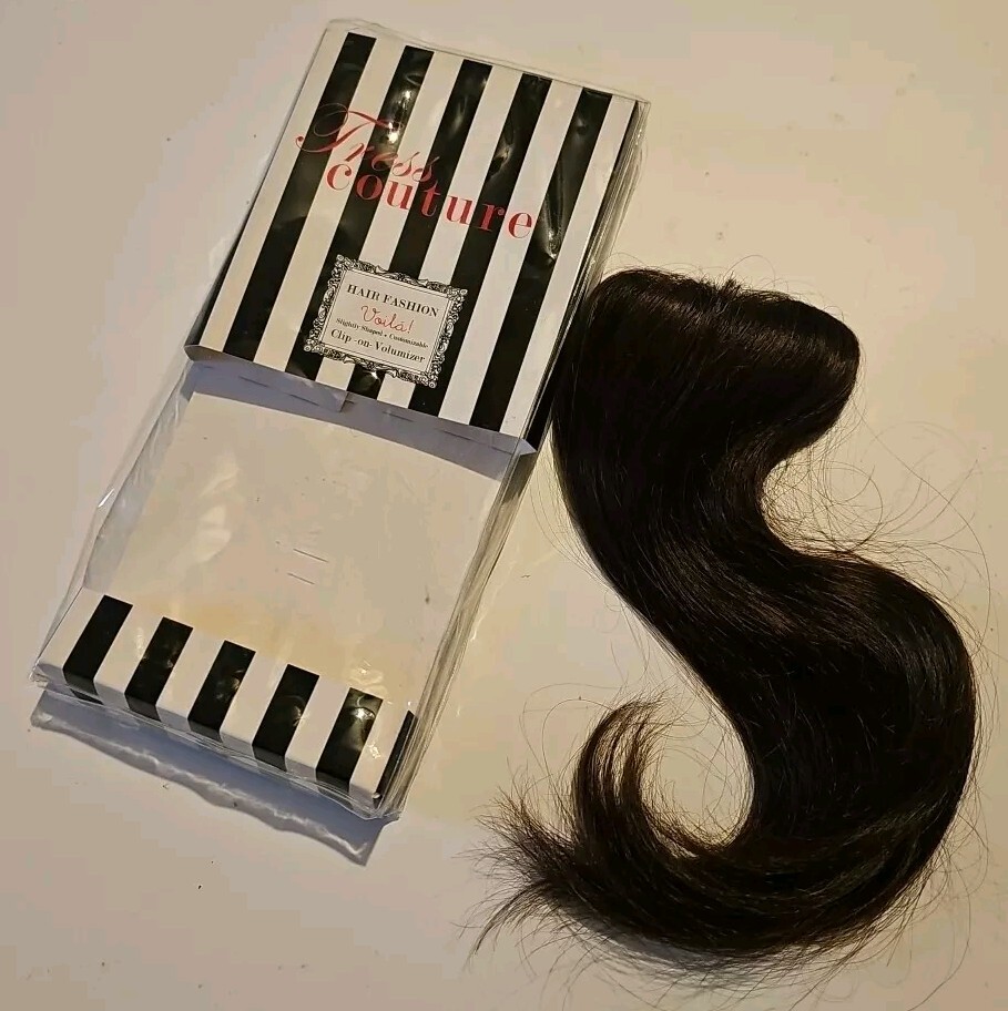 Tress Couture by Hotheads Clip on Volumizer Hair Extension 100% Remy Human Hair