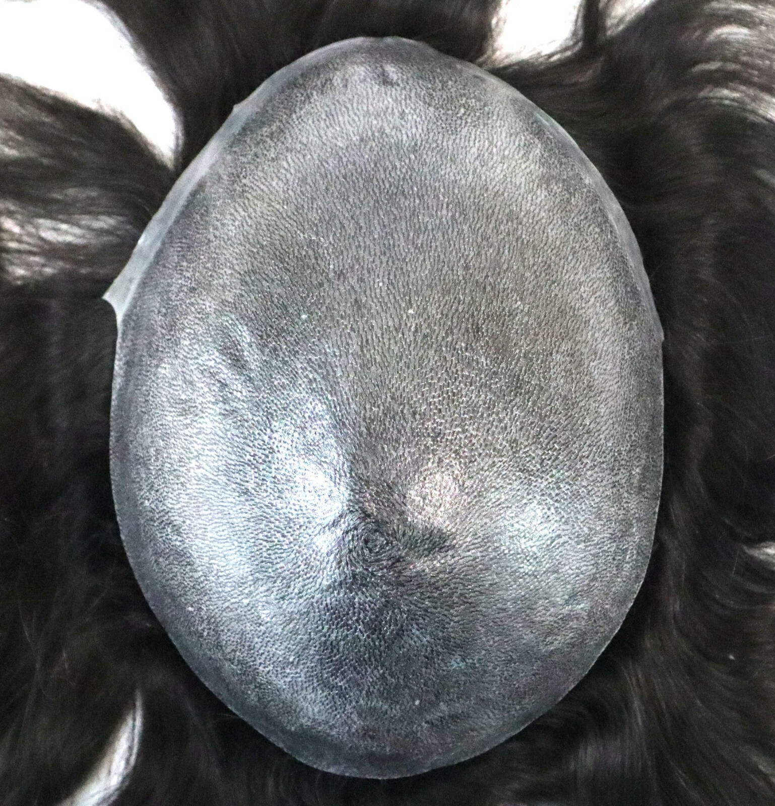 Mens Toupee Injected Skin Hair Replacement System 100% Human Remy 8” Hair Piece