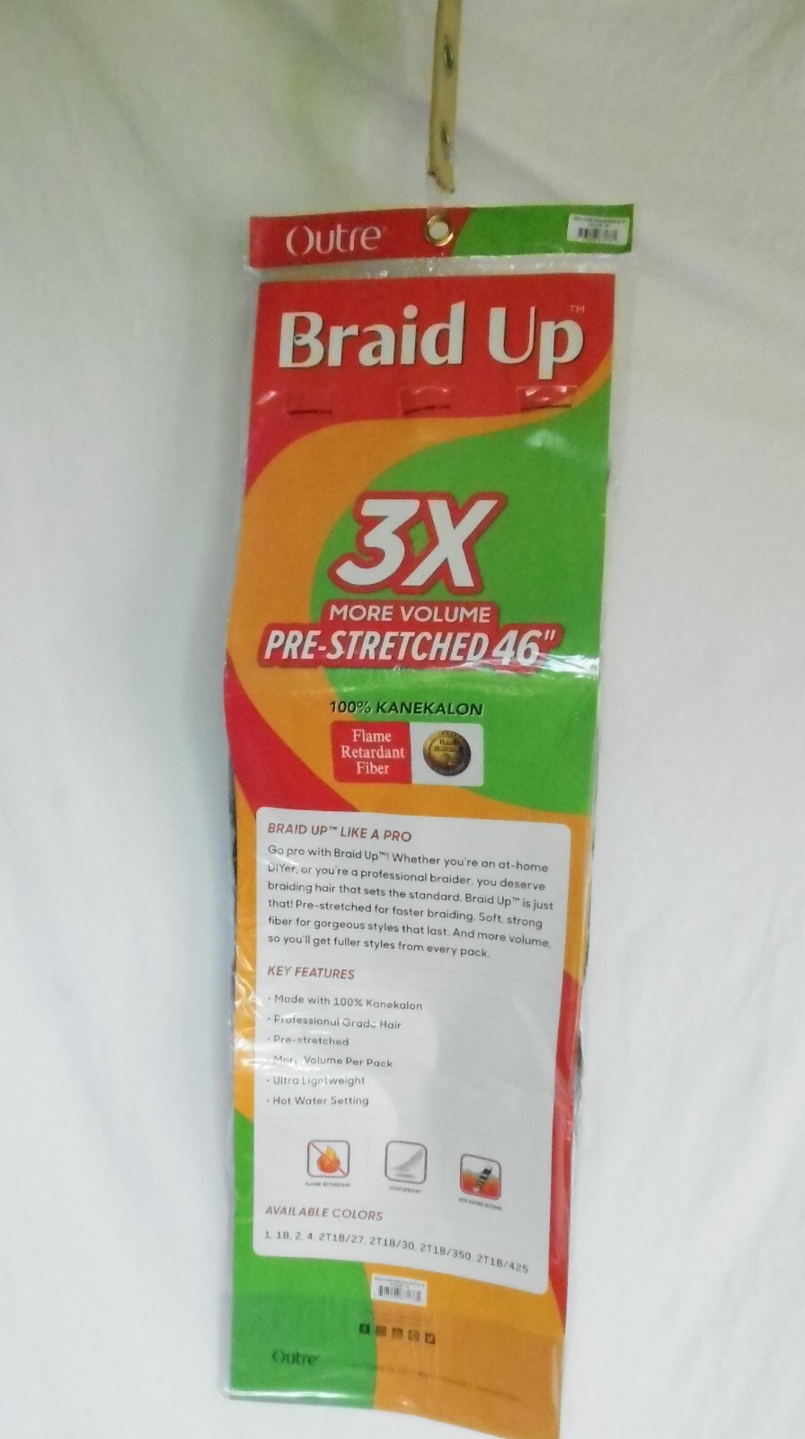 3 New Outre Braid Up 46″ Pre-Stretched 100% Kanekalon 1B Flame Retardant