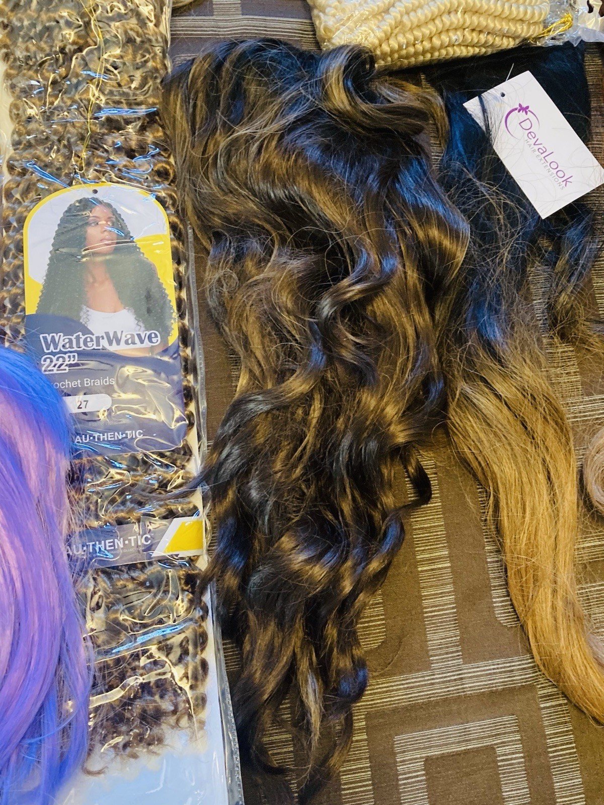Bulk Lot 20+ Synthetic Hair Pieces Extensions Buns Braids Mixed Colors Cosplay