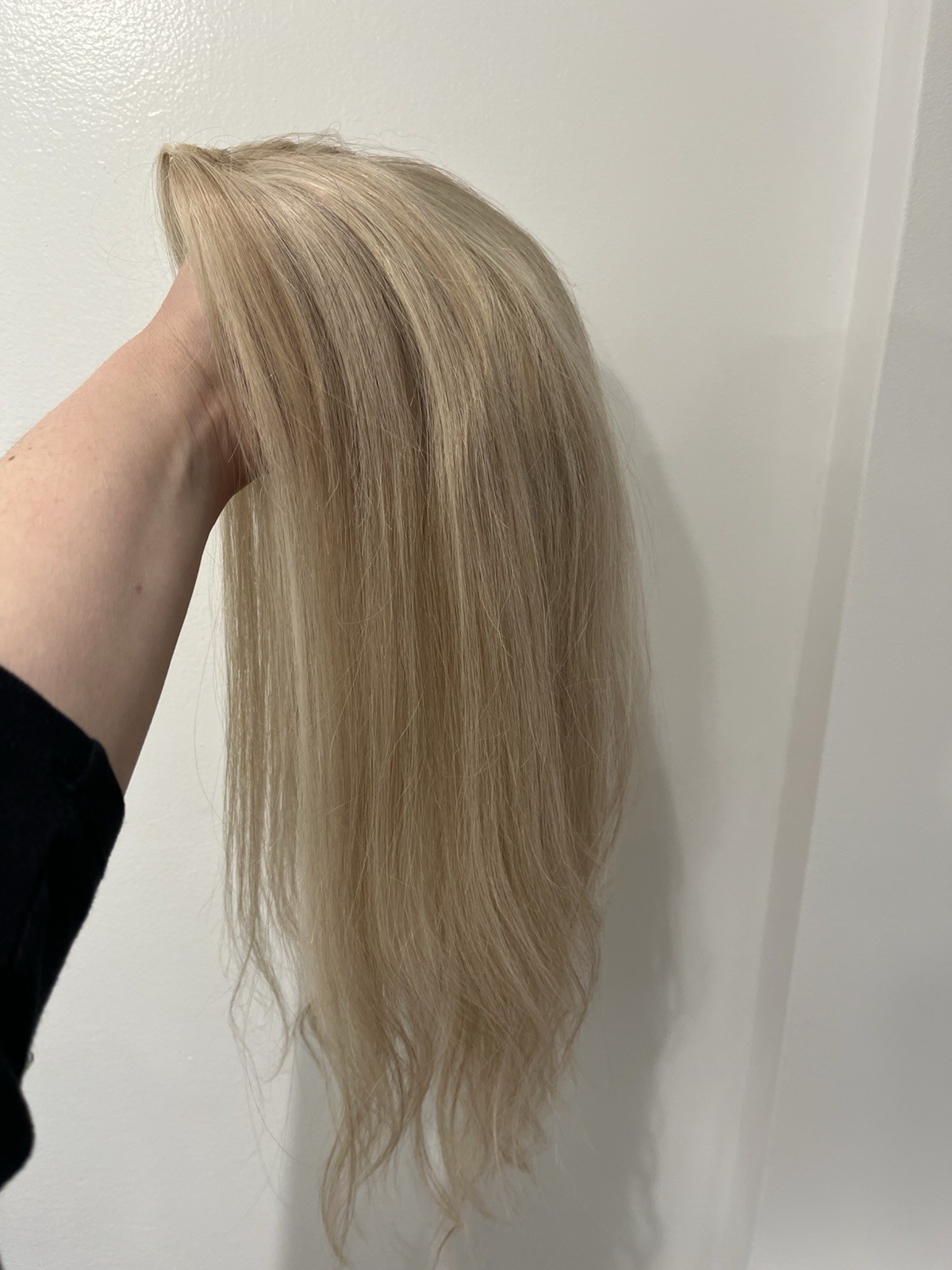 HaloCouture Topper Color 116 Cool Ash Blonde With Highlights 16” Long