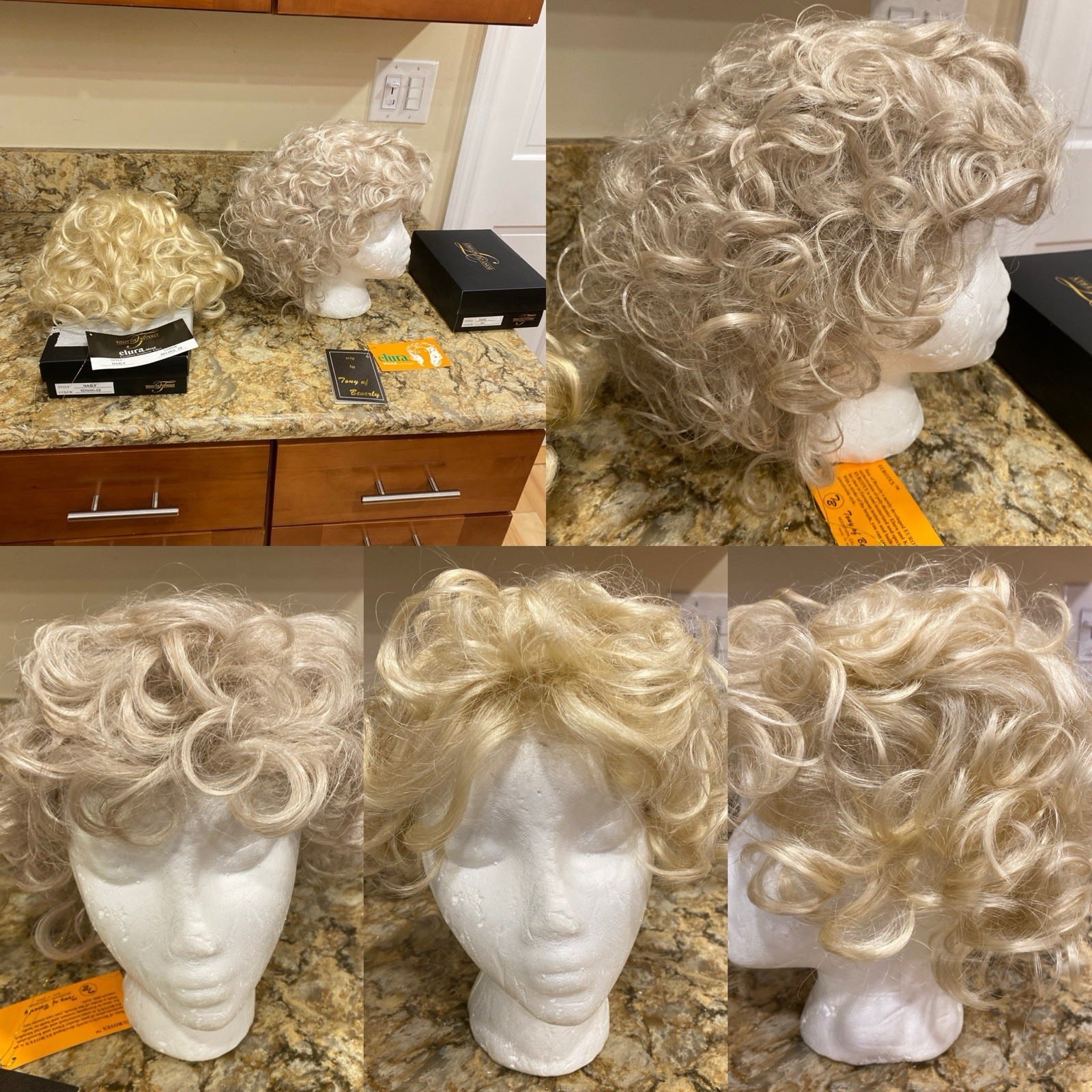 Tony Of Beverly Wig Haily 613BHL22 Blonde & Grey Silver Kapri 101 Lot Of 2 New