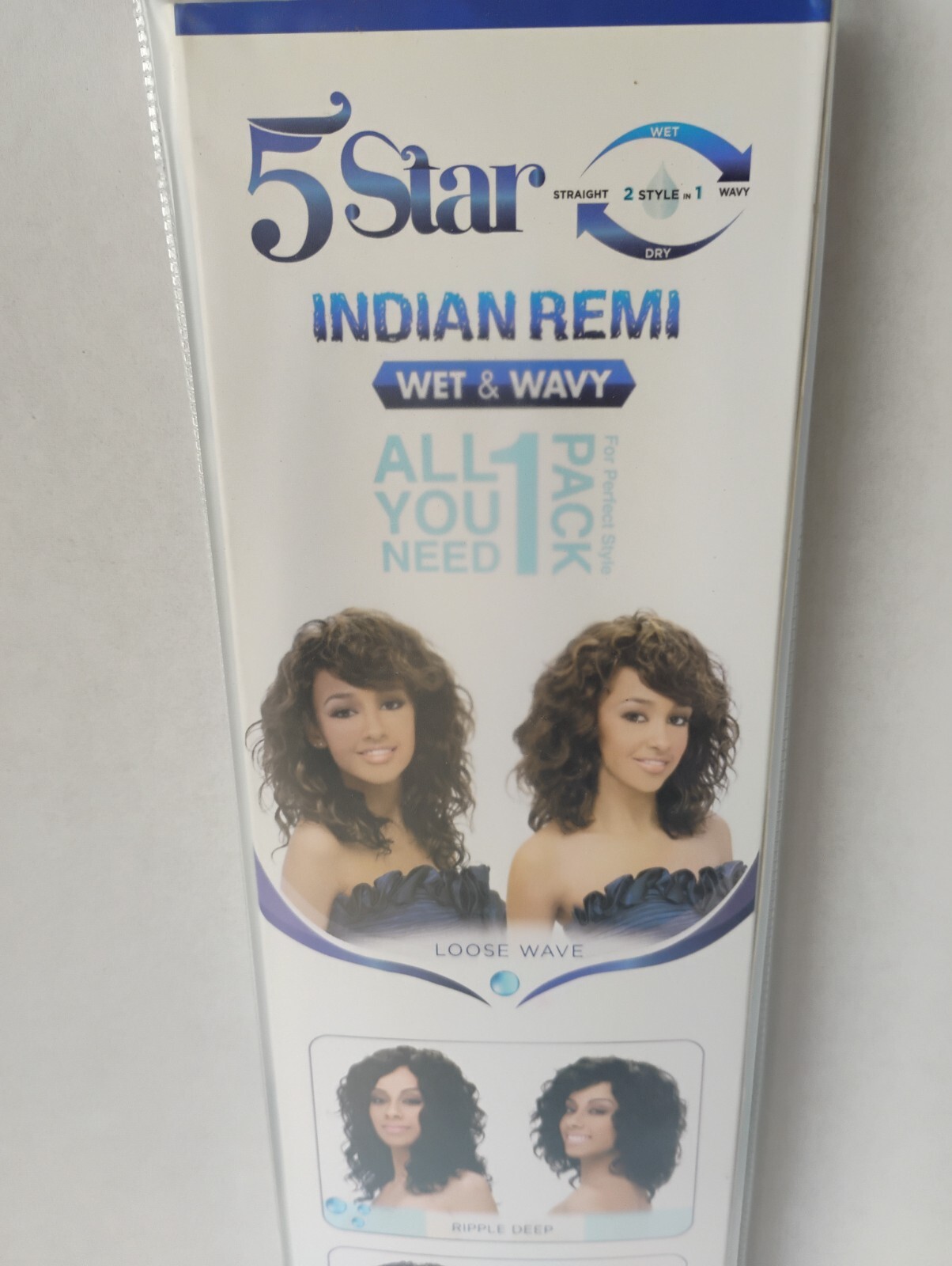 Harlem 125 5 Star Indian Remi Wet & Wavy Human Hair Loose Wave 5PC Weave
