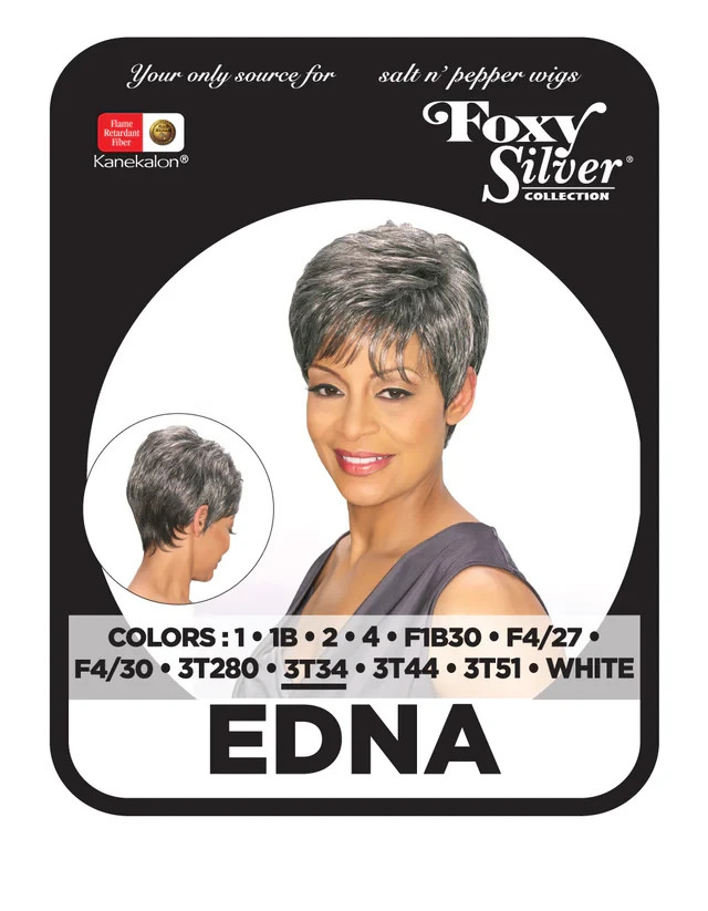 Foxy Silver EDNA Wig, Stylish and Natural-Looking Synthetic Wig