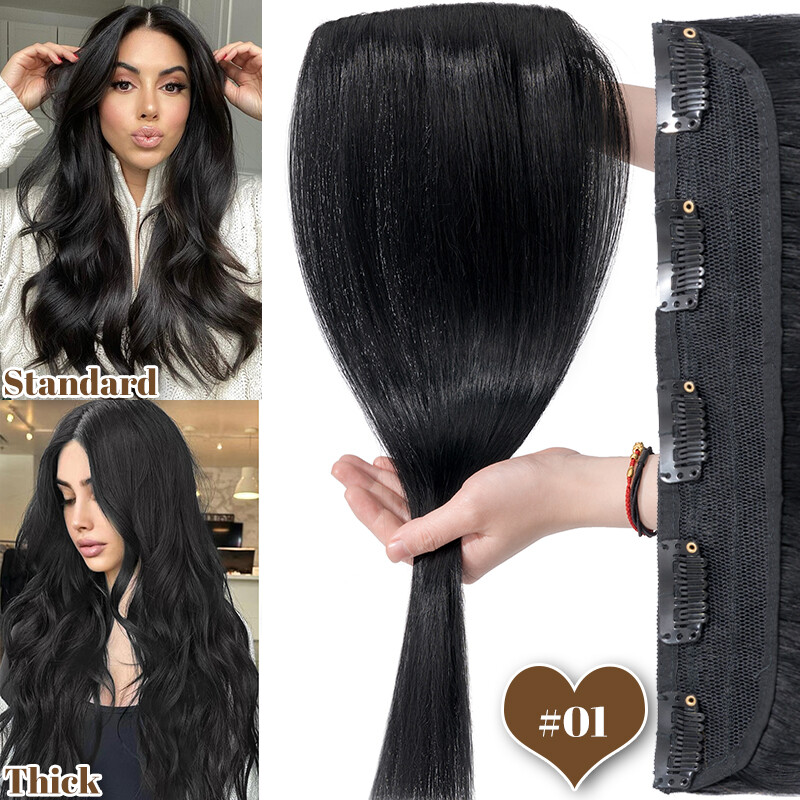 CLEARANCE Clip in Hair Extensions 100% Remy Human Hair Full Head One Piece Thick