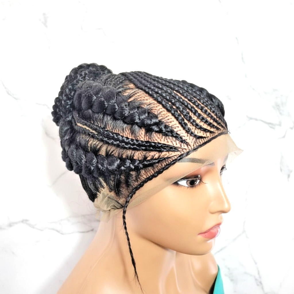 Braided Wig. Large Cornrow Braids. Full Lace with baby hair
