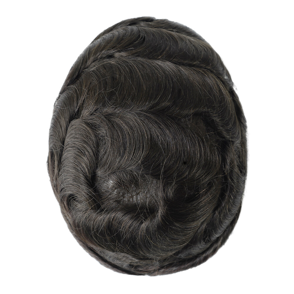 Ultra Thin Skin Mens Toupee Hairpiece Invisible Poly PU Hair Replacement Systems