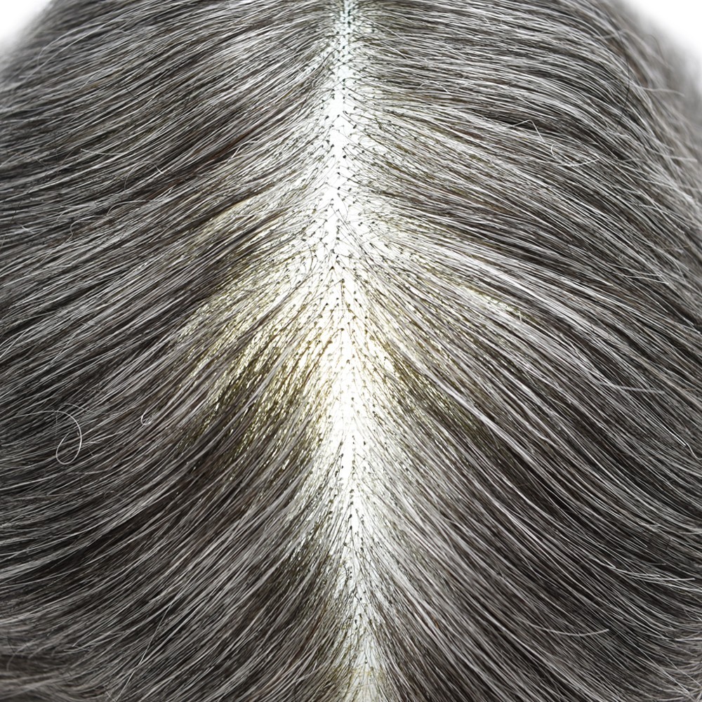 Full French Lace Mens Toupee Hairpiece Bleached Human Hair Replacement System US