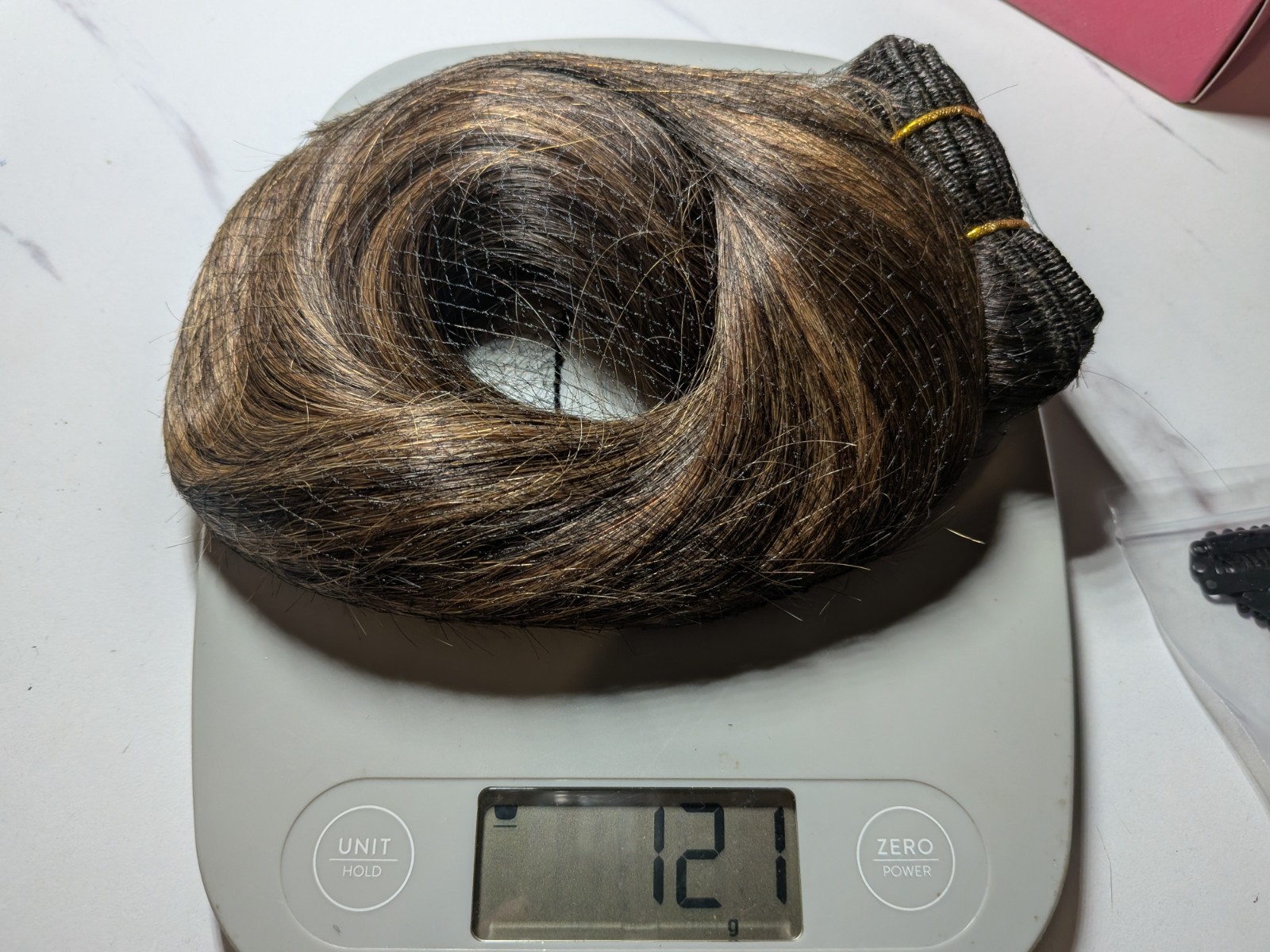 Wennalife Clip in Human Hair Extensions 120g 16in 7pcs Black/Brown