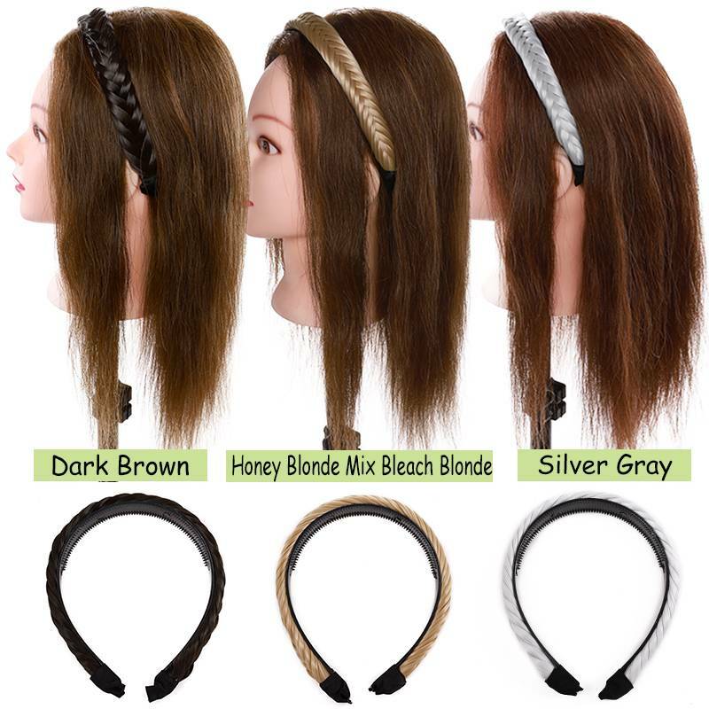 Lady Girls Braided Braiding Hair Bands Hairband Headbands for Women As Human US