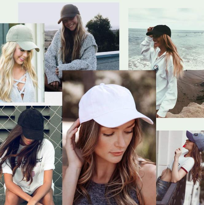 Womens Baseball Cap with Hair Extension Cotton Solid Washed Adjustable Dad Hat