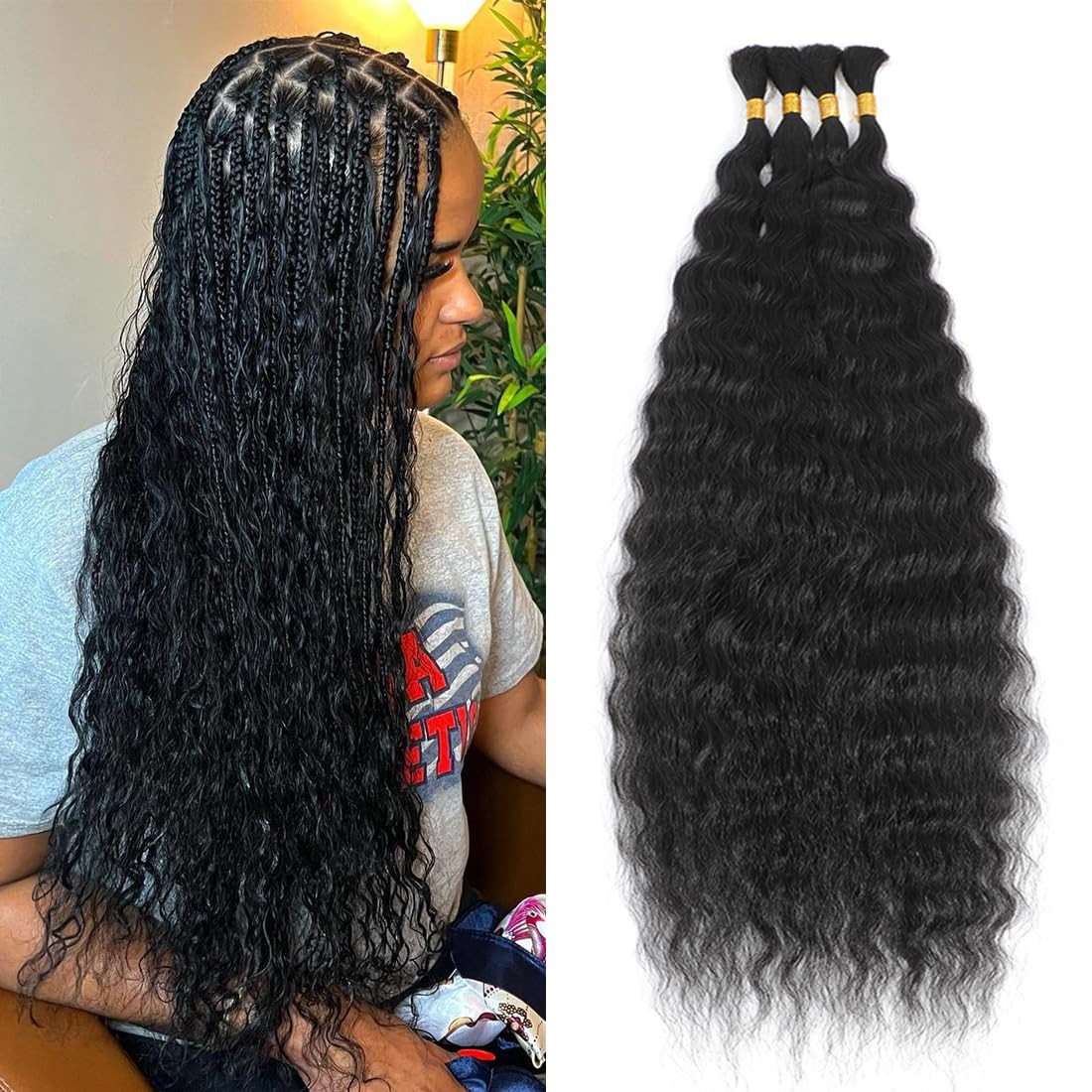 Super Wave Bulk Human Hair 100% Unprocessed Brazilian Virgin Human Hair Extensio