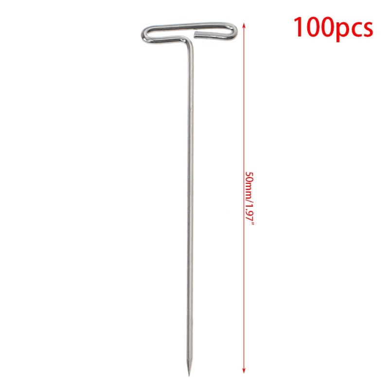 100 Pcs for T Pins Needle For Wig On Foam for Head Style for Head Sewing Hair Sa