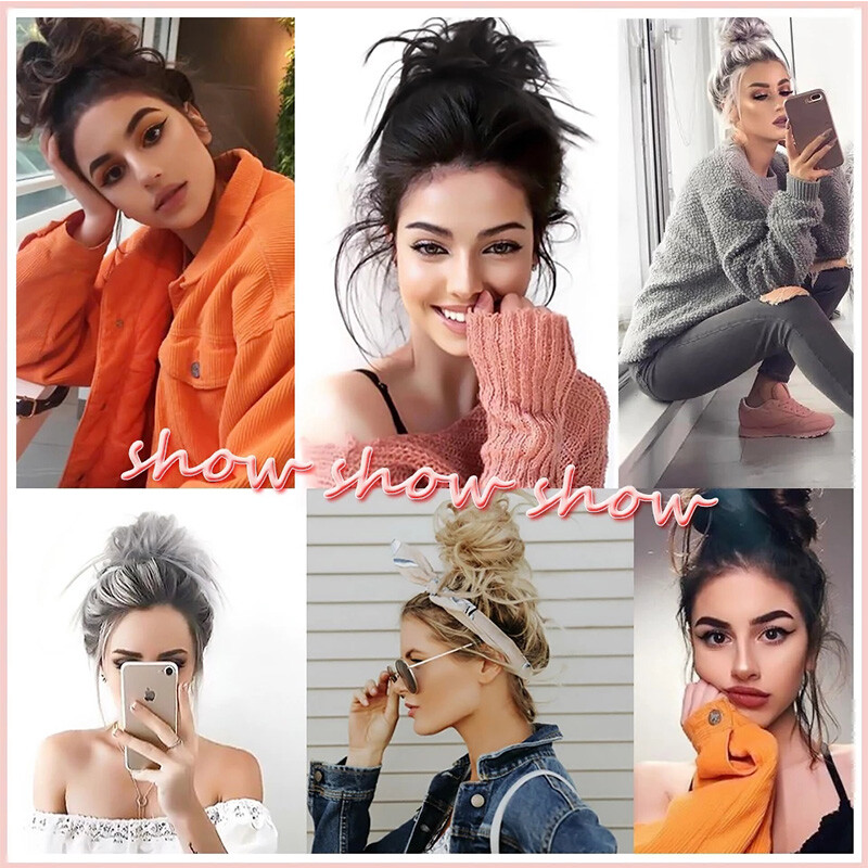 THICK X-LARGE Messy Bun Hair Piece Scrunchie Updo Wrap as Human Hair Extensions