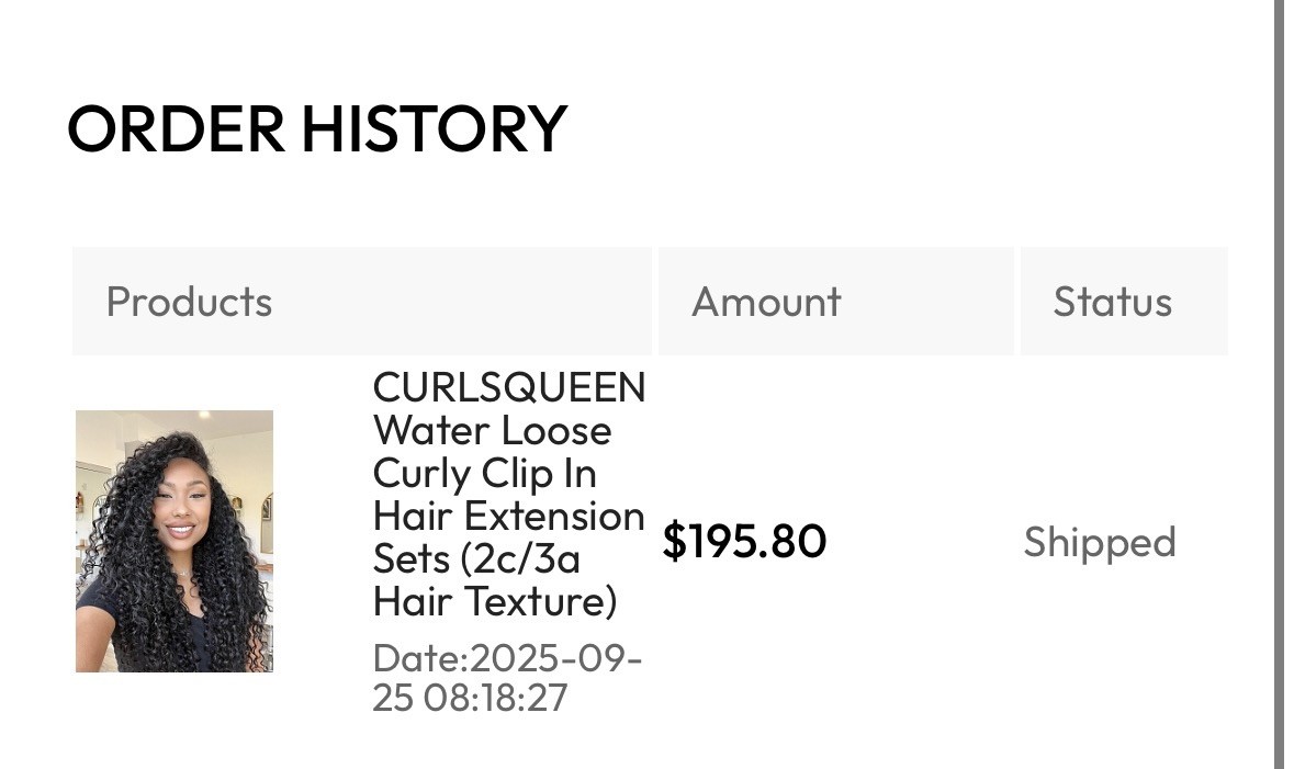 CURLSQUEEN Water Loose Curly Clip In Hair Extension Sets (2c/3a Hair Texture)