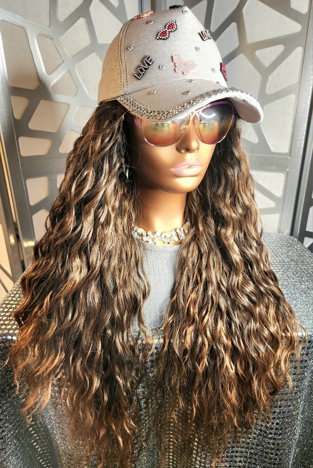 Curly Wet N Wavy Wig Auburn Brown Mix 13×4 Lace Front Long Wig Loose Wave Heat